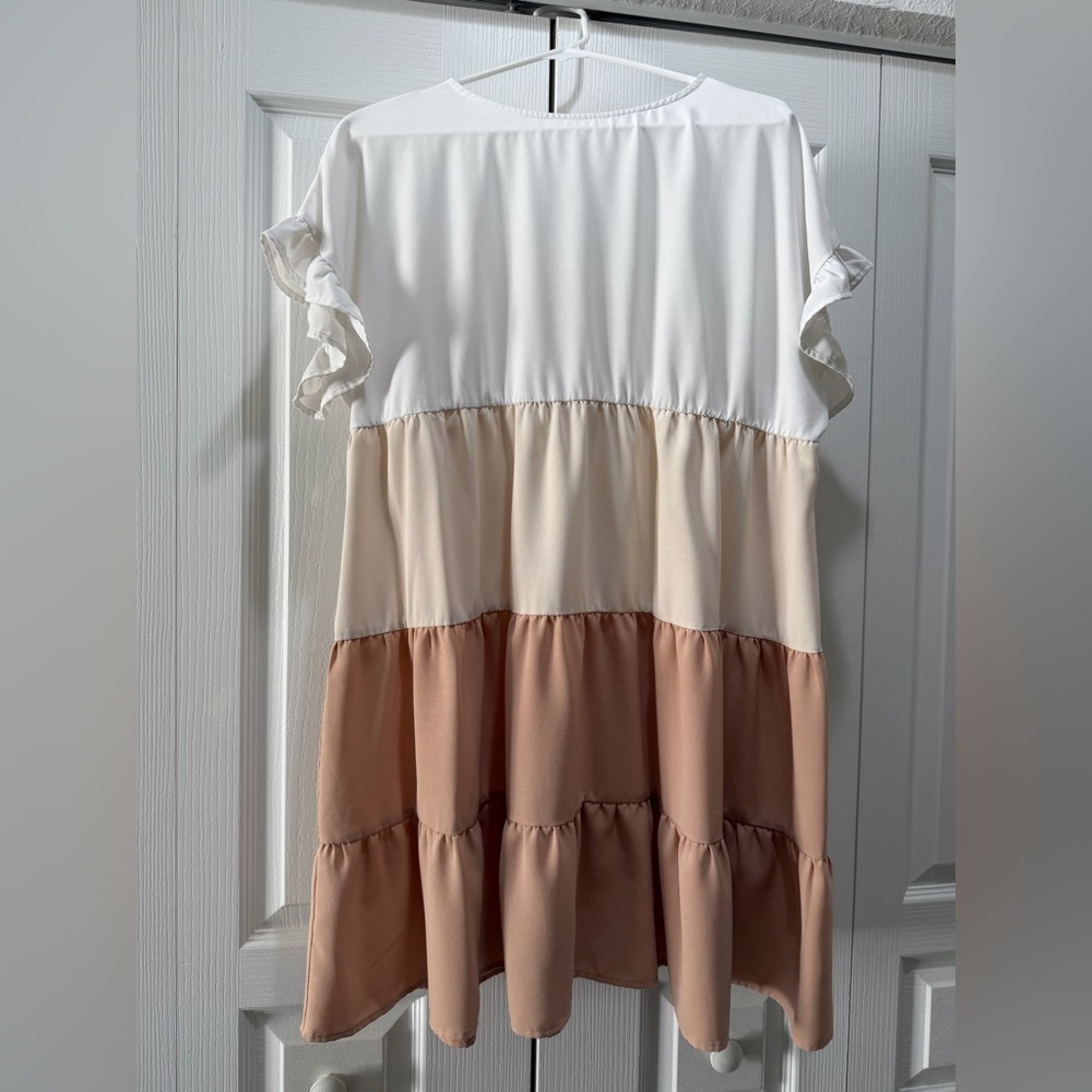 Colorblock Tiered Dress